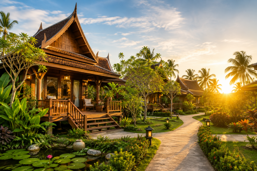 Unterkunft in Zentralthailand mit thailändischen Ferienhäusern