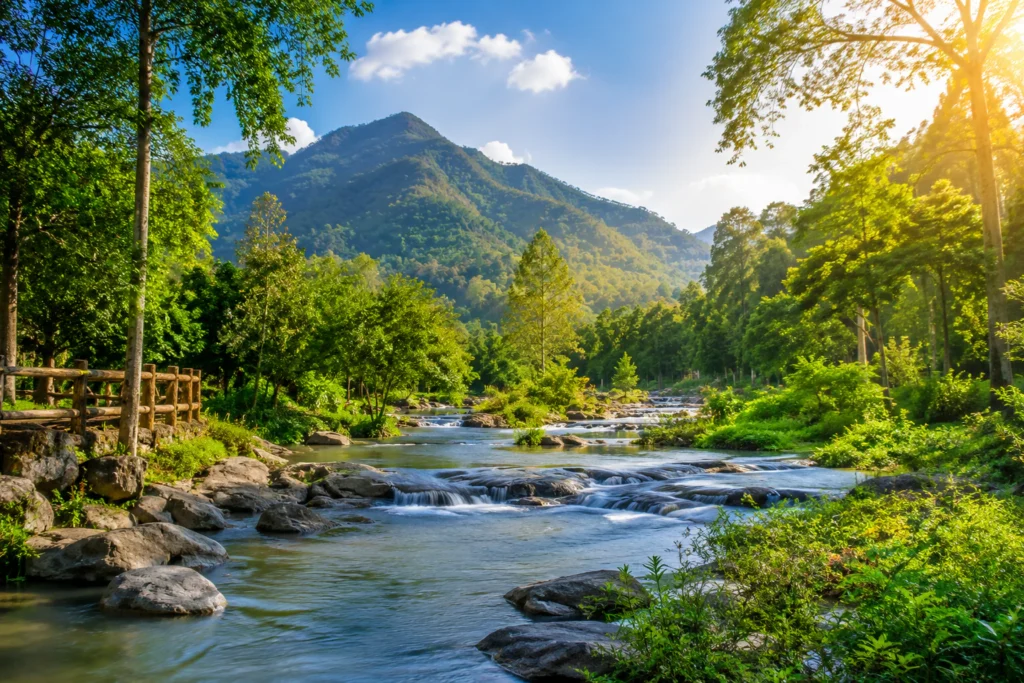 Natur und Landschaft in Kamphaeng Phet, Zentralthailand